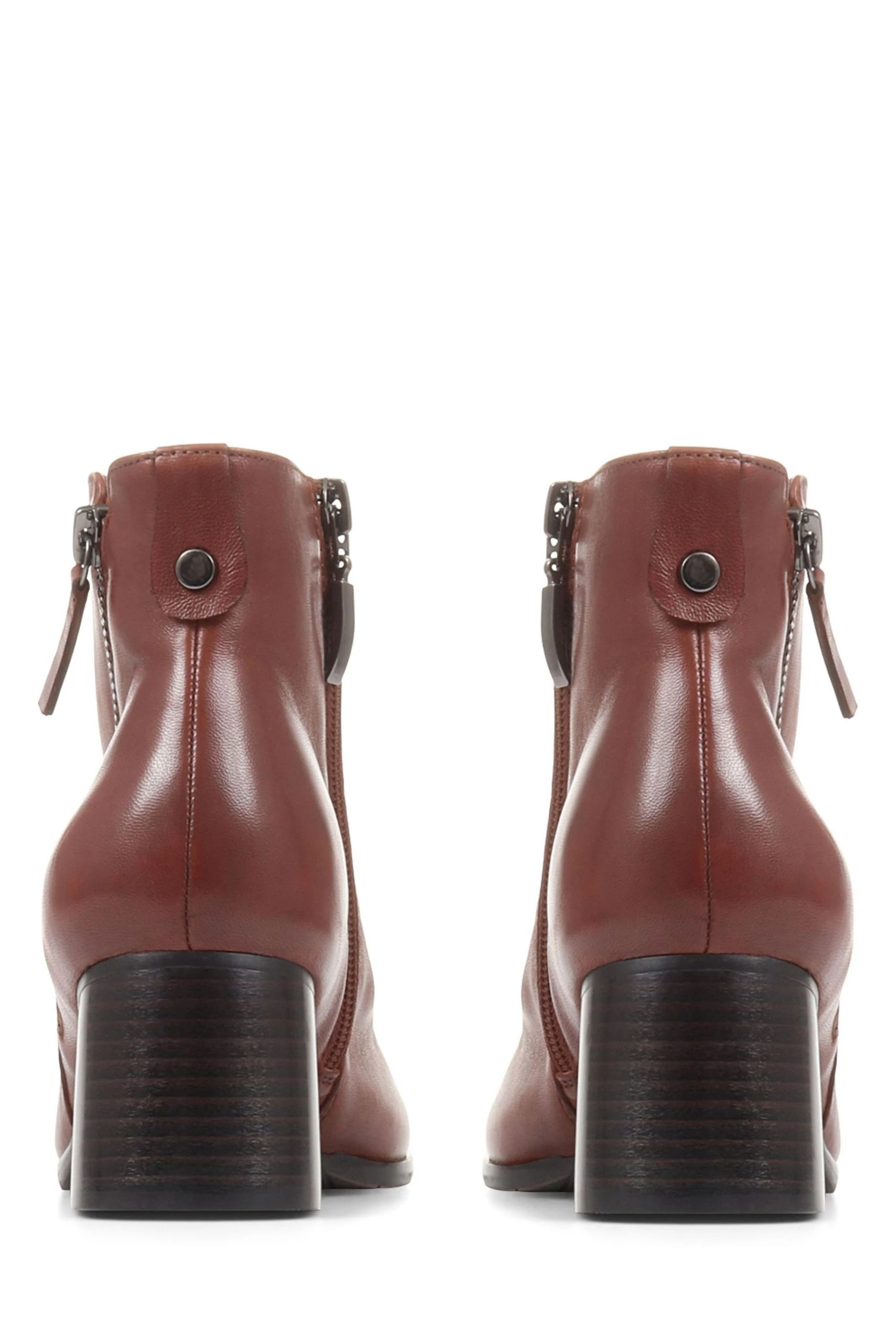 Jones Bootmaker Brown Sylvana Block Heel Ankle Boots 5 Jones Bootmaker Brown Sylvana Block Heel Ankle Boots - Image 3
