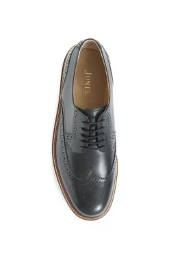 Jones Bootmaker Mens Kingsbay Black Leather Brogues -Boutique Fashion Shoe Store D30747s4