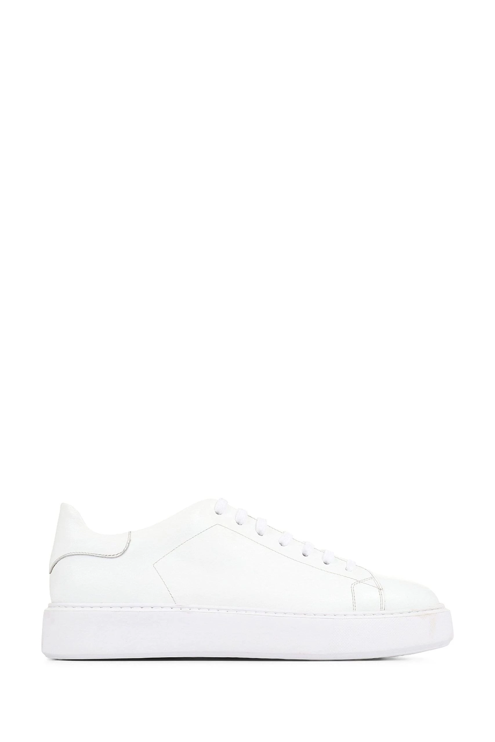 Jones Bootmaker Sedbergh Smart Leather White Trainers 4 Jones Bootmaker Sedbergh Smart Leather White Trainers - Image 2