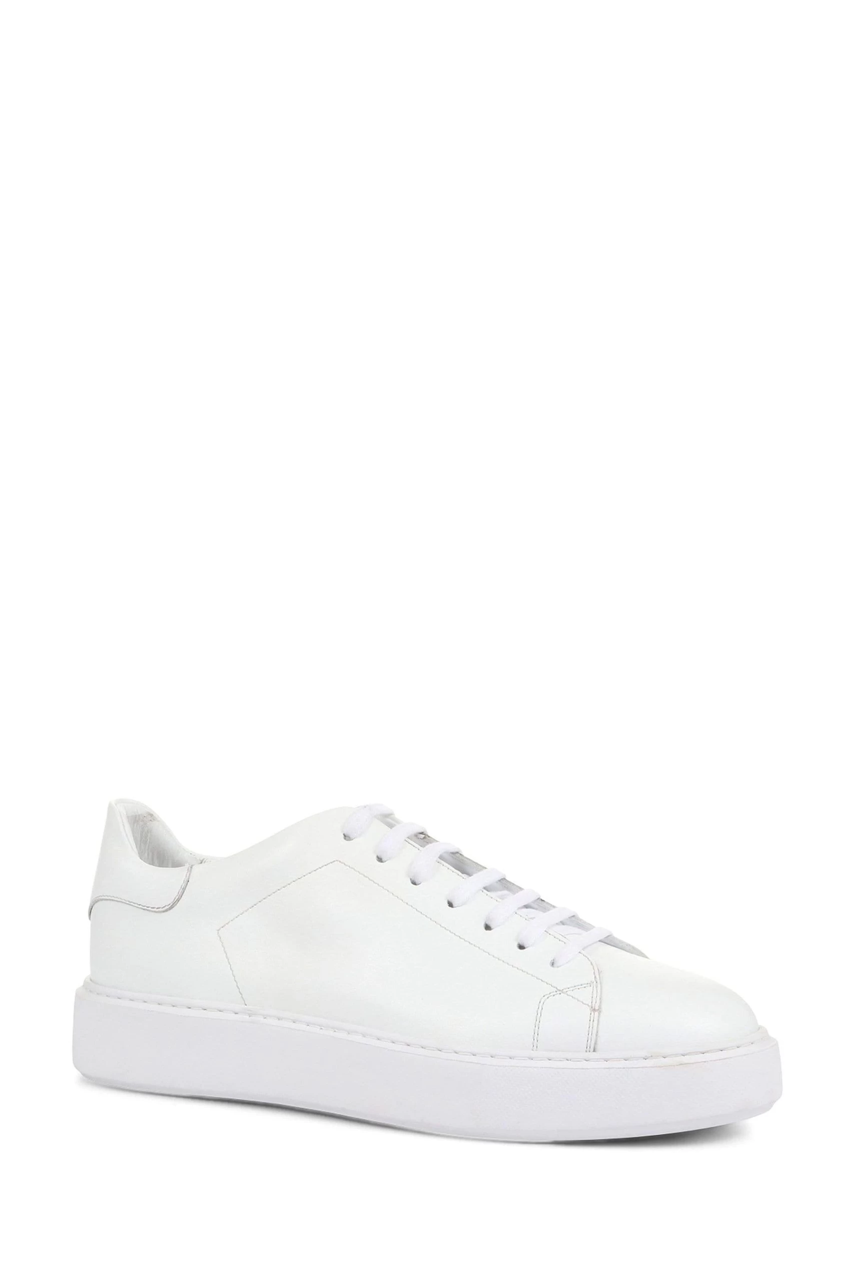Jones Bootmaker Sedbergh Smart Leather White Trainers 5 Jones Bootmaker Sedbergh Smart Leather White Trainers - Image 3