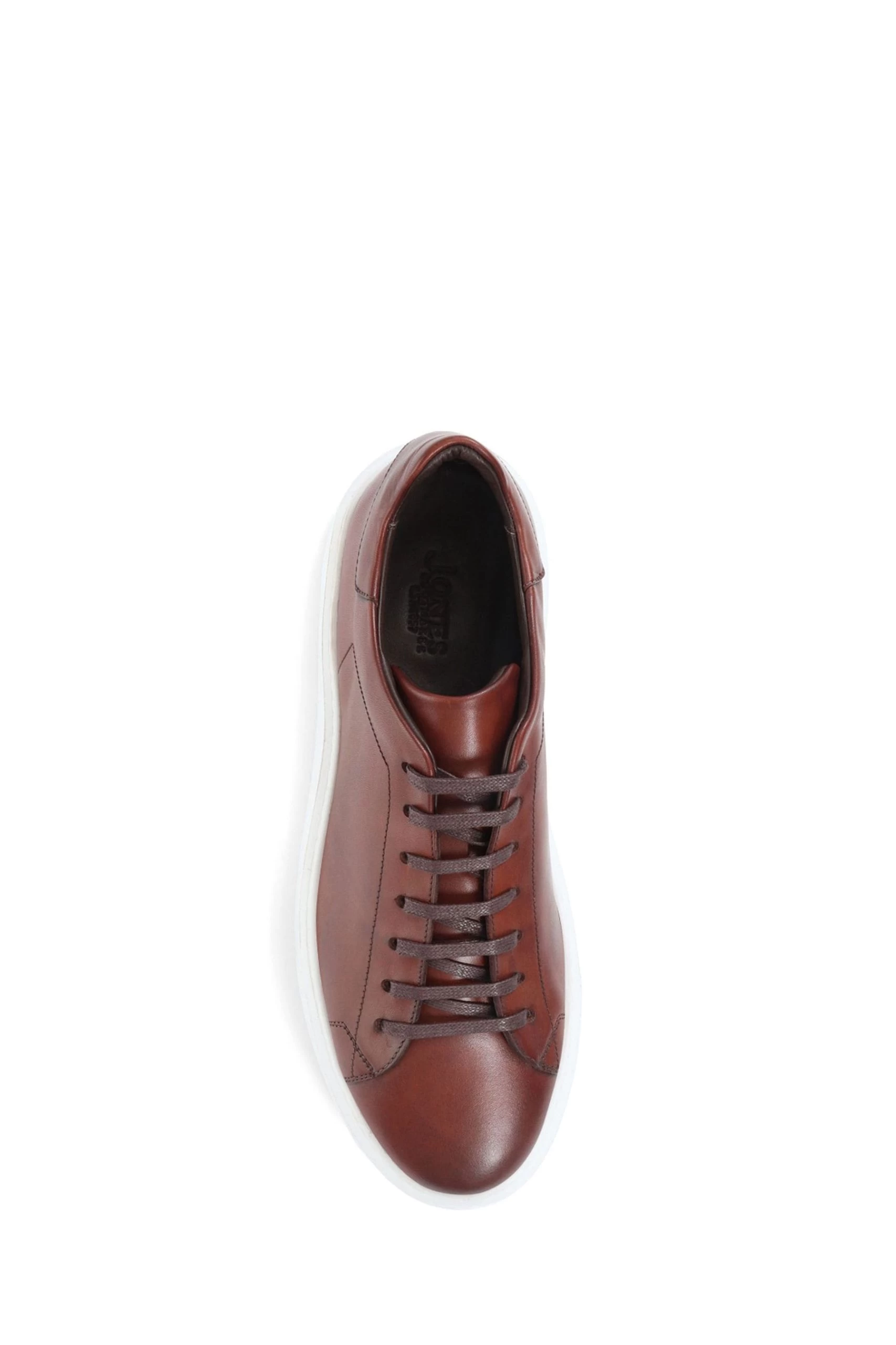 Jones Bootmaker Sedbergh Smart Leather Brown Trainers 6 Jones Bootmaker Sedbergh Smart Leather Brown Trainers - Image 4