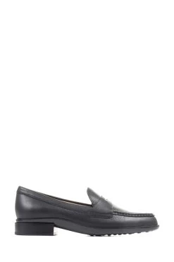 Jones Bootmaker Gessa Black Leather Penny Loafers