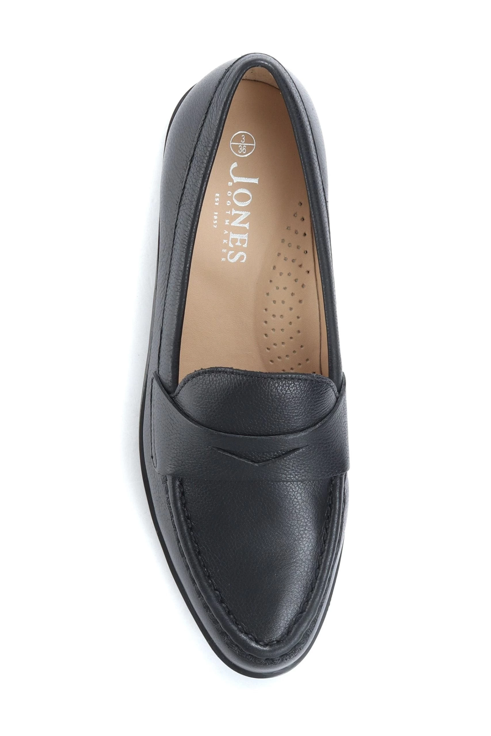 Jones Bootmaker Gessa Black Leather Penny Loafers 6 Jones Bootmaker Gessa Black Leather Penny Loafers - Image 4