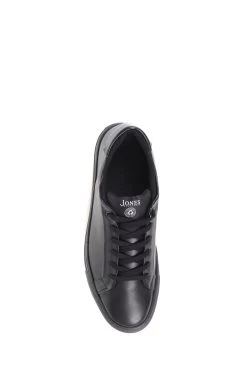 Jones Bootmaker Twickenham Apple Leather Black Trainers -Boutique Fashion Shoe Store D58880s5