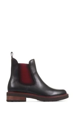 Jones Bootmaker Black Maddalena Leather Chelsea Boots