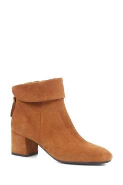 Jones Bootmaker Brown Lylah Heeled Suede Ankle Boots -Boutique Fashion Shoe Store D64617s3