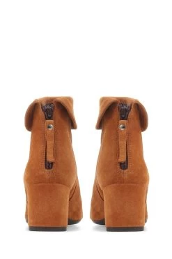 Jones Bootmaker Brown Lylah Heeled Suede Ankle Boots -Boutique Fashion Shoe Store D64617s6