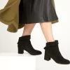 Jones Bootmaker Black Lylah Heeled Suede Ankle Boots -Boutique Fashion Shoe Store D64618s