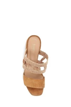Jones Bootmaker Natural Kimora Raffia Heeled Mule Sandals 12 Jones Bootmaker Natural Kimora Raffia Heeled Mule Sandals -Boutique Fashion Shoe Store D69264s5