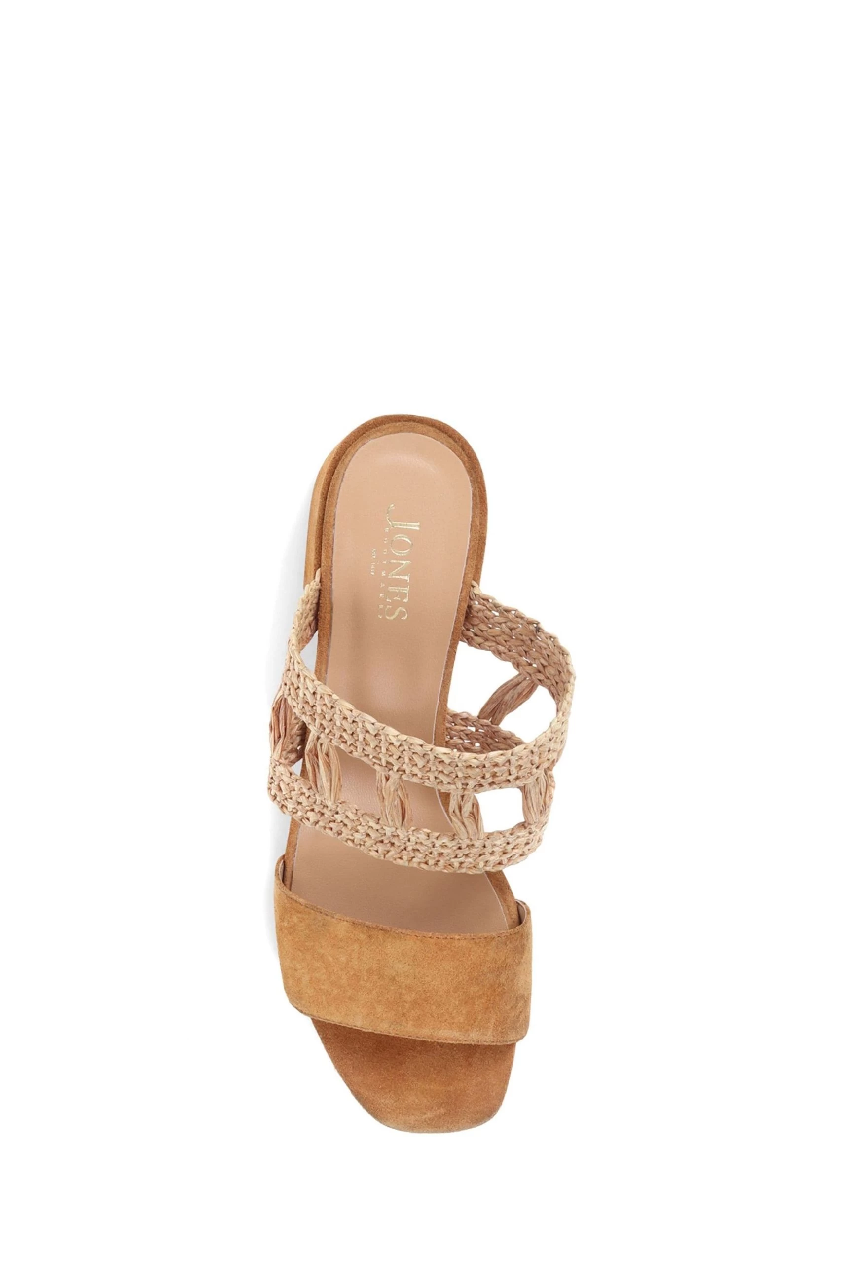 Jones Bootmaker Natural Kimora Raffia Heeled Mule Sandals 7 Jones Bootmaker Natural Kimora Raffia Heeled Mule Sandals - Image 5