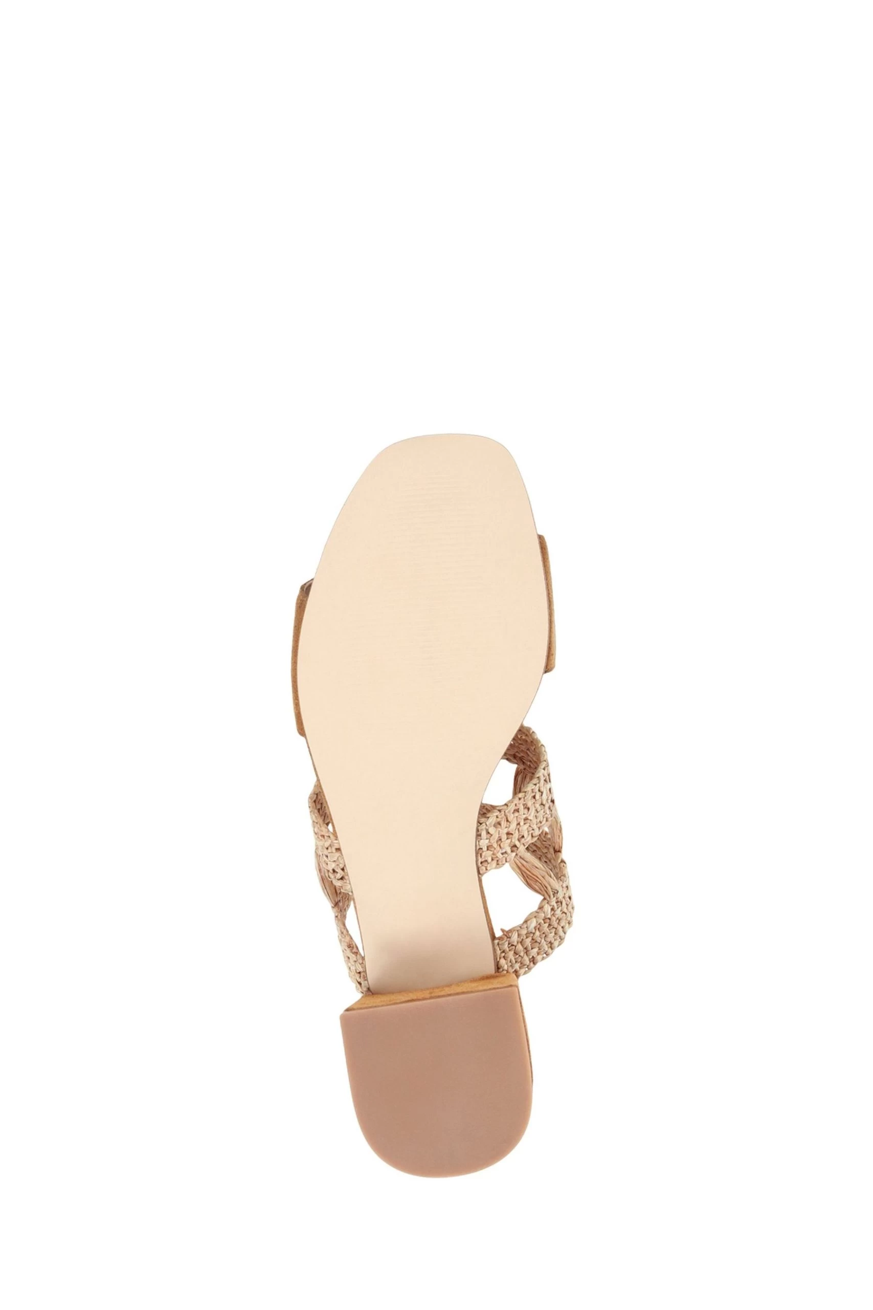 Jones Bootmaker Natural Kimora Raffia Heeled Mule Sandals 8 Jones Bootmaker Natural Kimora Raffia Heeled Mule Sandals - Image 6