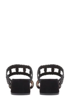 Jones Bootmaker Kimora Raffia Heeled Mule Black Sandals 11 Jones Bootmaker Kimora Raffia Heeled Mule Black Sandals -Boutique Fashion Shoe Store D69265s4