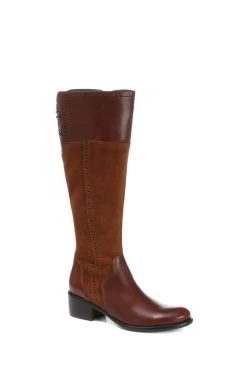 Jones Bootmaker Tan Ladies Leather Knee High Boots -Boutique Fashion Shoe Store M10875s2