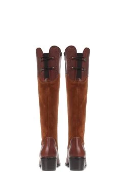Jones Bootmaker Tan Ladies Leather Knee High Boots -Boutique Fashion Shoe Store M10875s5