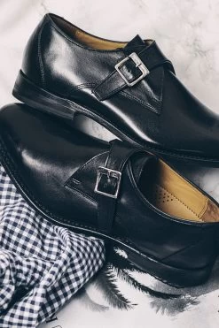 Jones Bootmaker Knoxx Leather Monk Shoes