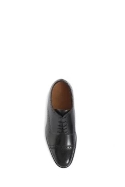 Jones Bootmaker Black Mile End Goodyear Welted Polished Men's Leather Brogues -Boutique Fashion Shoe Store M19473s4