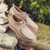 Jones Bootmaker Natural Lark Men's Suede Desert Shoes