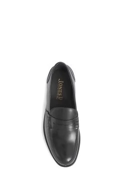 Jones Bootmaker Black Chorleywood Men's Leather Penny Loafers -Boutique Fashion Shoe Store M19493s4