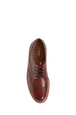 Jones Bootmaker Brown Bushwick Men's Goodyear Welted Leather Brogues -Boutique Fashion Shoe Store M19494s7