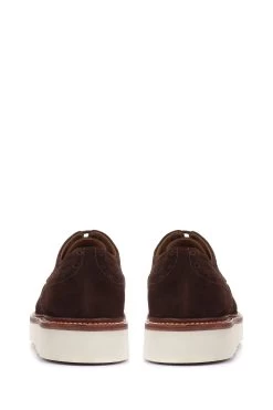 Jones Bootmaker Brown Bedford Casual Men's Leather Suede Brogues With Vibram Soles -Boutique Fashion Shoe Store M19496s3