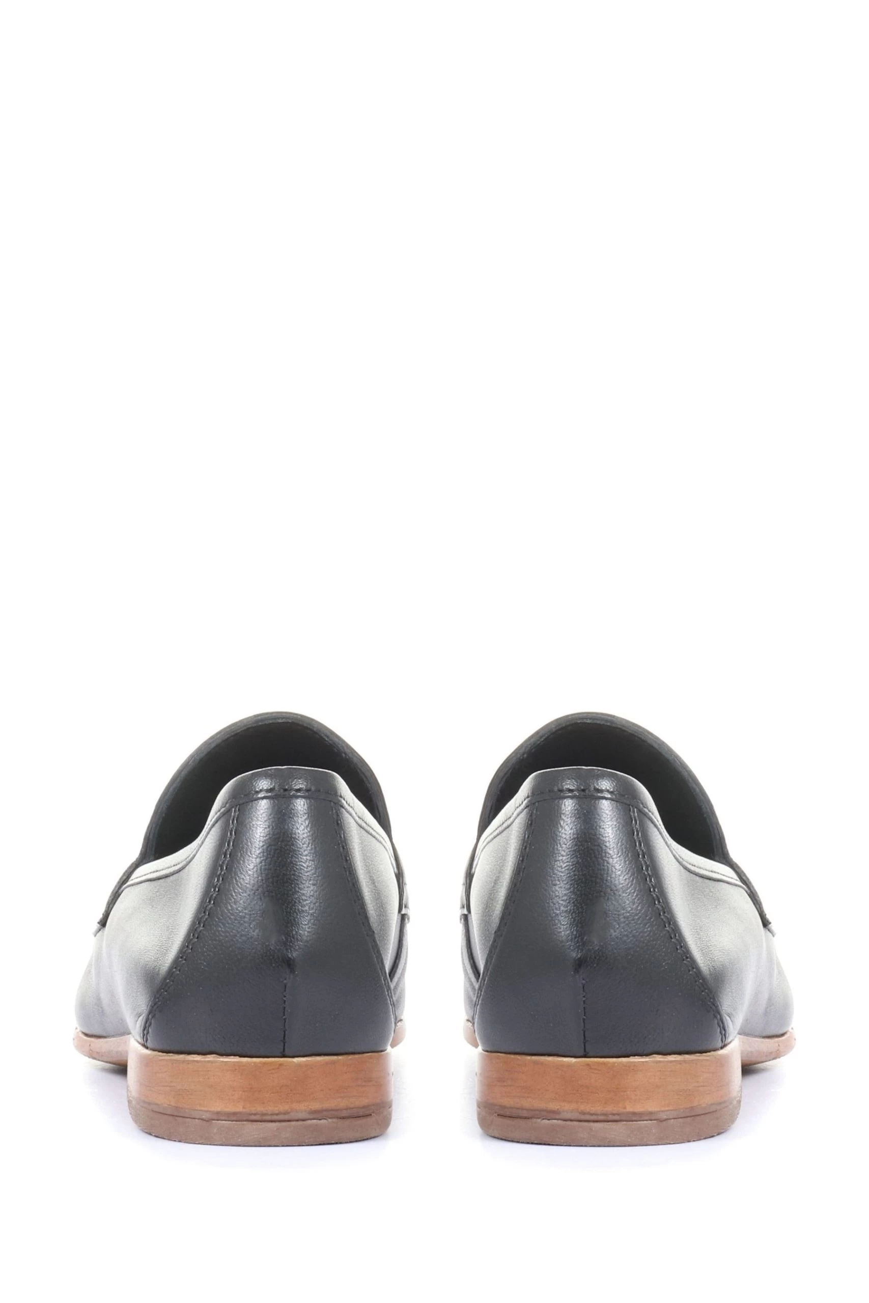 Jones Bootmaker Black King Bird Leather Ladies Penny Loafers 5 Jones Bootmaker Black King Bird Leather Ladies Penny Loafers - Image 3