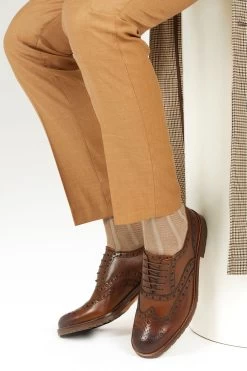 Jones Bootmaker Mens Brown Bertie Oxford Leather Brogues