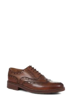 Jones Bootmaker Mens Brown Bertie Oxford Leather Brogues -Boutique Fashion Shoe Store M27197s3