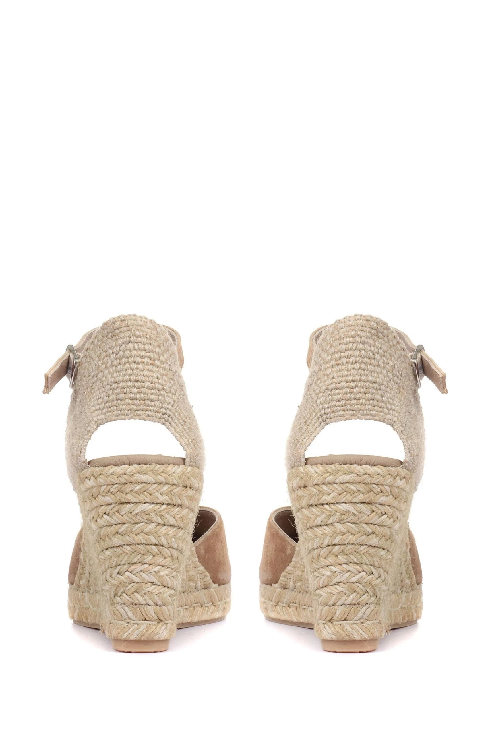 Jones Bootmaker Ladies Natural Arabella Leather Wedge Sandals 5 Jones Bootmaker Ladies Natural Arabella Leather Wedge Sandals - Image 3