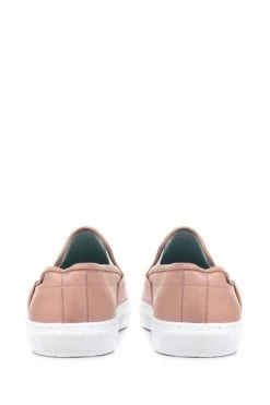 Jones Bootmaker Pink Aoife Ladies Leather Slip-On Trainers -Boutique Fashion Shoe Store M37270s3
