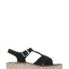 Jones Bootmaker Black Adrienne Ladies Leather Espadrille Sandals -Boutique Fashion Shoe Store M37775s