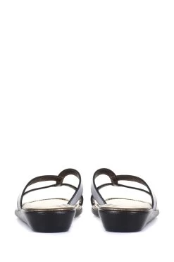 Jones Bootmaker Blue Klevina Ladies Leather Leopard Print Mule Sandals -Boutique Fashion Shoe Store M37806s3