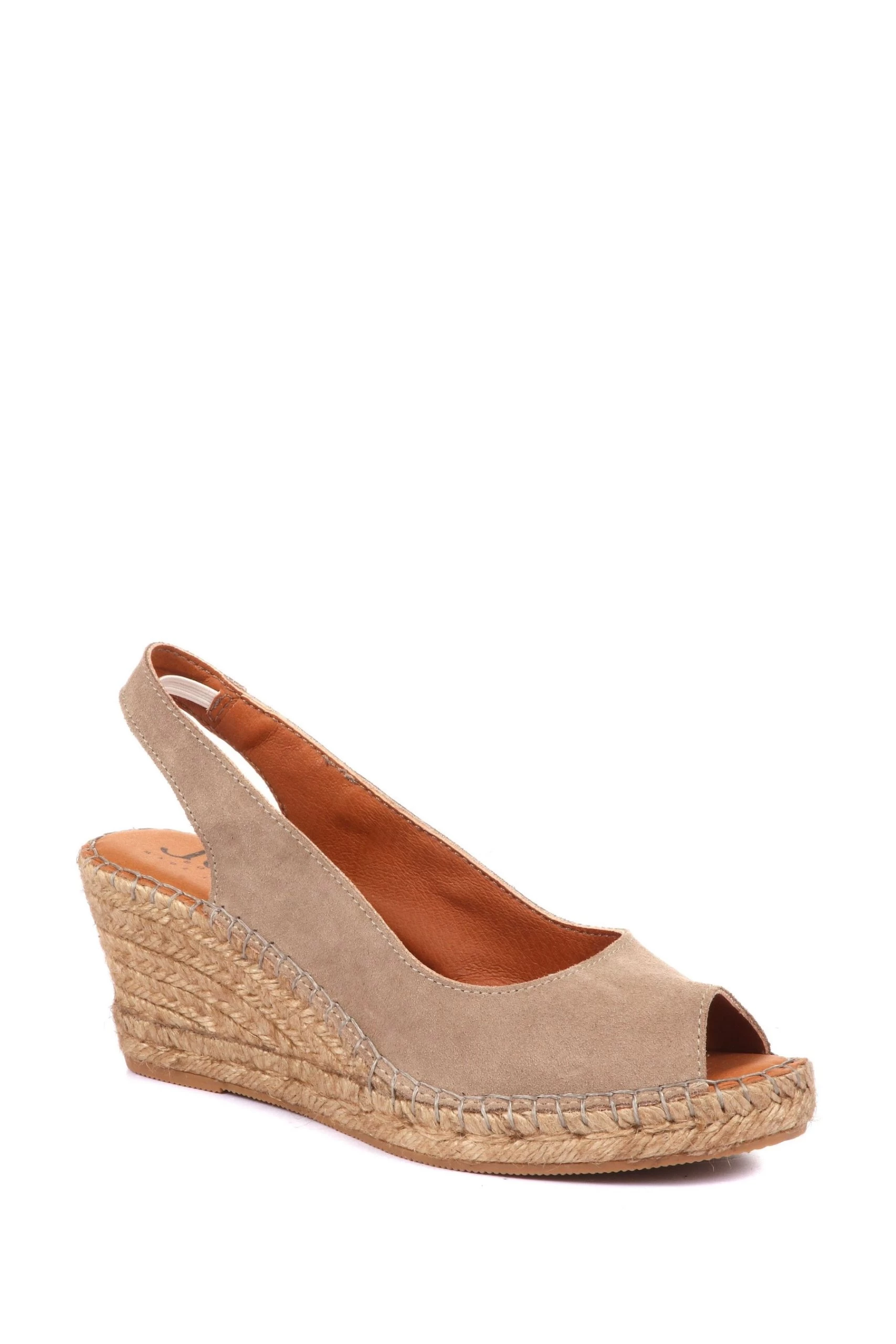 Jones Bootmaker Ladies Natural Rosanna Slingback Wedges 4 Jones Bootmaker Ladies Natural Rosanna Slingback Wedges - Image 2
