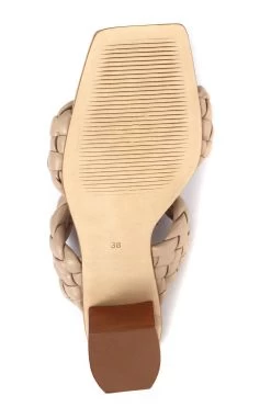 Jones Bootmaker Brown Monte Carlo Ladies Block Heeled Mules -Boutique Fashion Shoe Store M44501s5