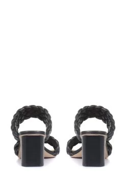 Jones Bootmaker Ladies Black Monte Carlo Block Heeled Mules -Boutique Fashion Shoe Store M44503s3