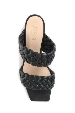 Jones Bootmaker Ladies Black Monte Carlo Block Heeled Mules -Boutique Fashion Shoe Store M44503s4