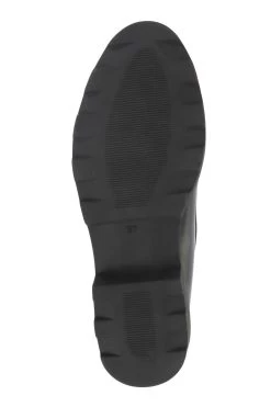 Jones Bootmaker Ladies Black Macey Chunky Leather Loafers -Boutique Fashion Shoe Store M44505s5