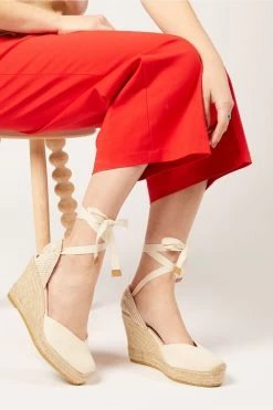 Jones Bootmaker Ladies Natural Alyssa Wedge Espadrilles -Boutique Fashion Shoe Store M44528s6