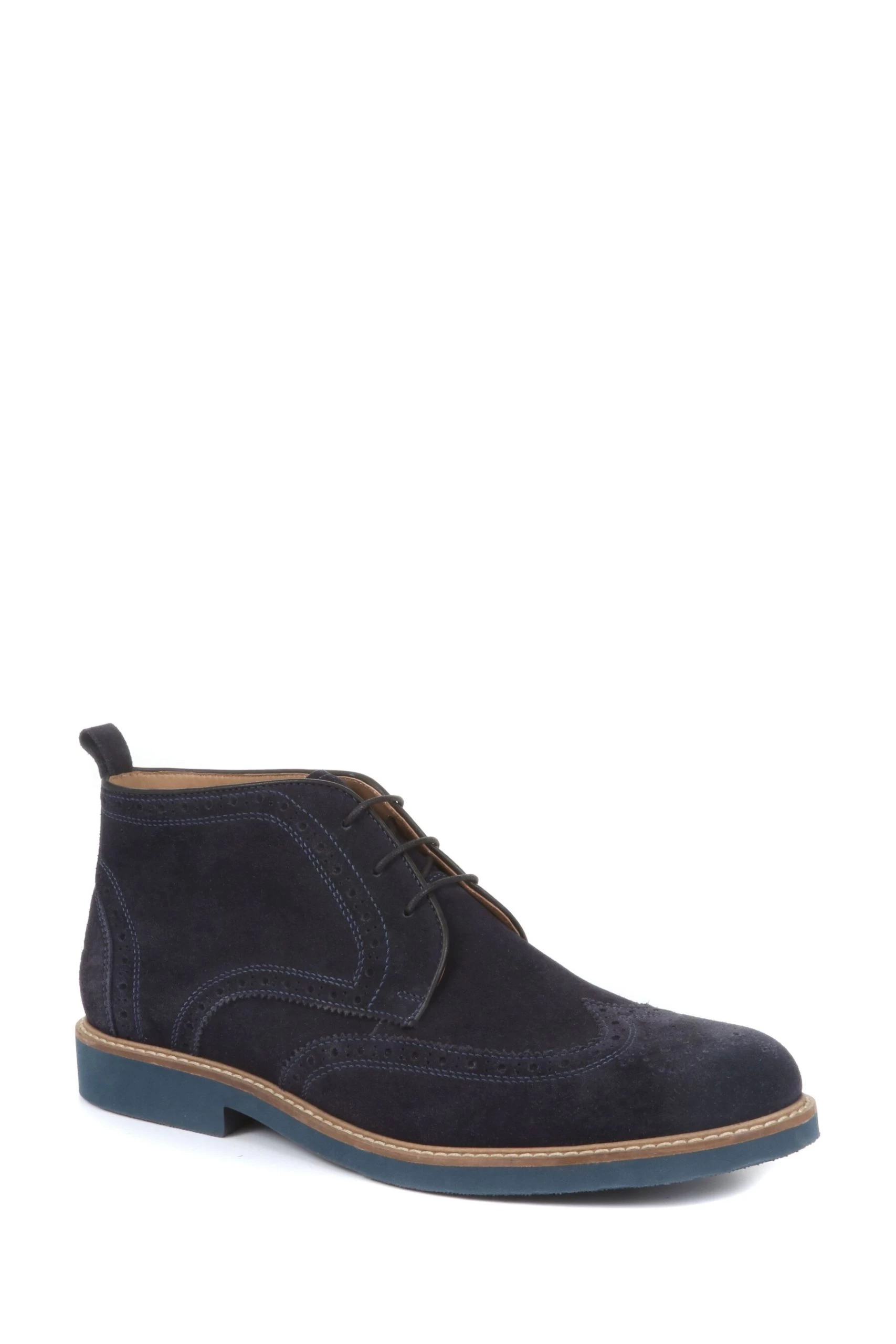 Jones Bootmaker Blue Davies Suede Chukka Boots 4 Jones Bootmaker Blue Davies Suede Chukka Boots - Image 2