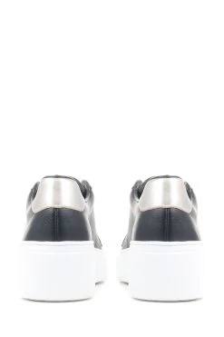 Jones Bootmaker Blue Fernanda Laceless Leather Trainers -Boutique Fashion Shoe Store M99 550s4