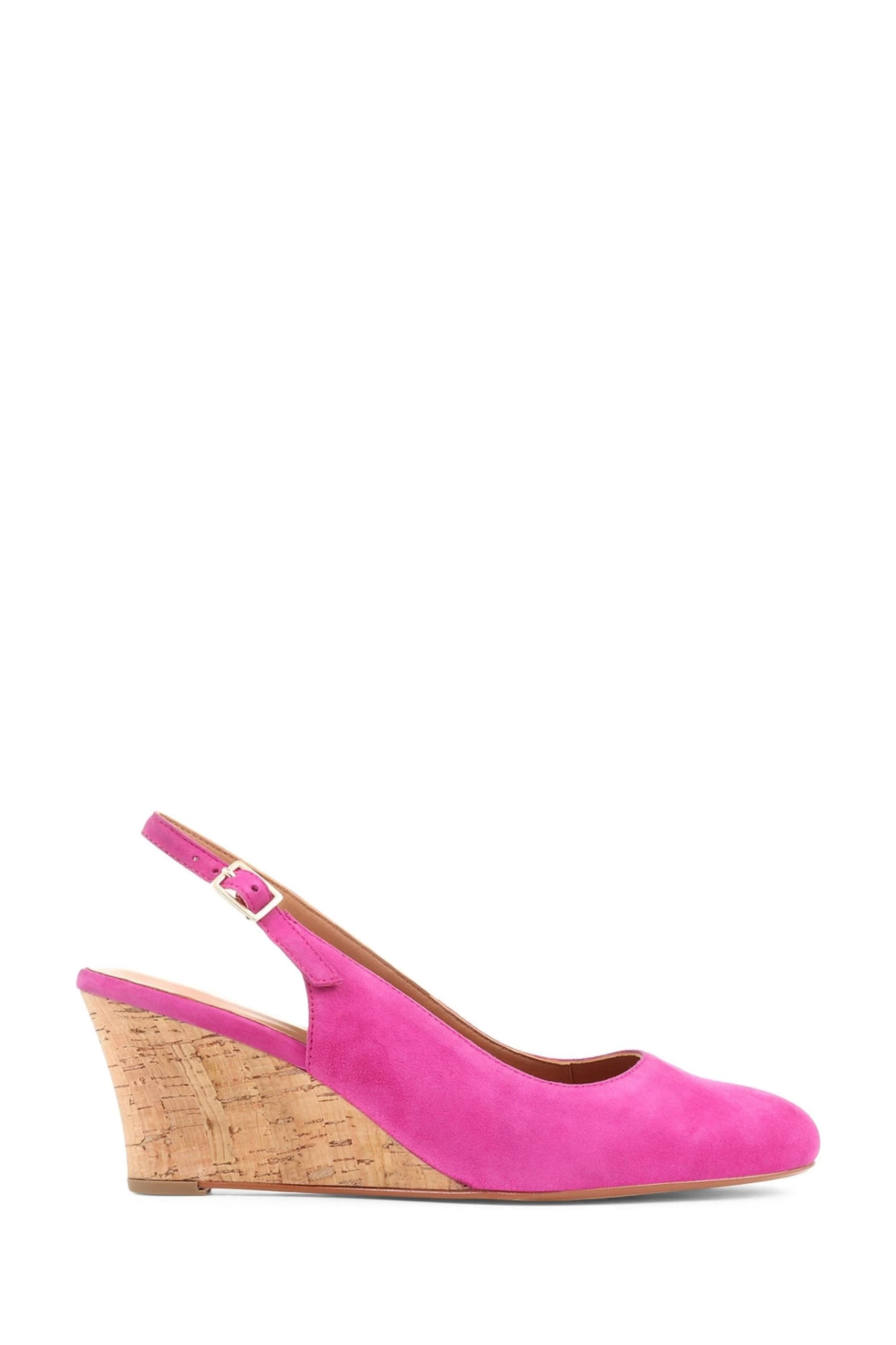 Jones Bootmaker Pink Zahra Leather Wedges 4 Jones Bootmaker Pink Zahra Leather Wedges - Image 2