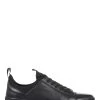 Jones Bootmaker Black Southgate Leather Trainers -Boutique Fashion Shoe Store T46936s