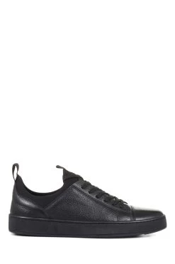 Jones Bootmaker Black Southgate Leather Trainers
