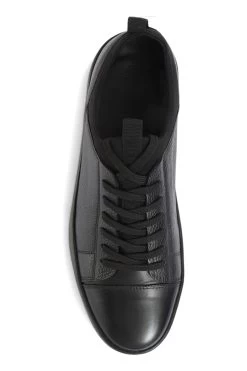 Jones Bootmaker Black Southgate Leather Trainers -Boutique Fashion Shoe Store T46936s4