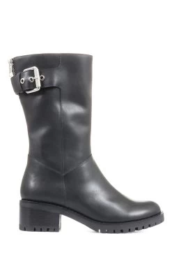 Jones Bootmaker Womens Black Lacee Leather Calf Boots