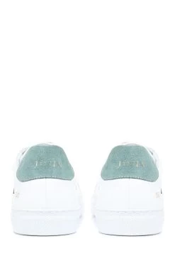 Jones Bootmaker Womens White Elodie Leather Trainers -Boutique Fashion Shoe Store T46949s3