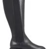 Jones Bootmaker Womens Black Darline Leather Knee High Boots
