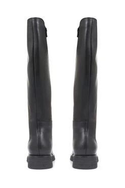 Jones Bootmaker Womens Black Darline Leather Knee High Boots -Boutique Fashion Shoe Store T46953s3
