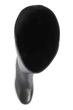 Jones Bootmaker Women's Black Bari Leather Knee-Boots -Boutique Fashion Shoe Store T46958s4