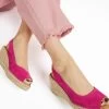 Jones Bootmaker Pink Rosanna Slingback Wedges -Boutique Fashion Shoe Store T72734s