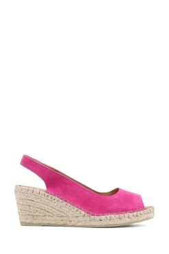 Jones Bootmaker Pink Rosanna Slingback Wedges -Boutique Fashion Shoe Store T72734s2